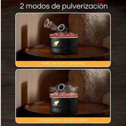 Humidificador con luz tipo cañón.